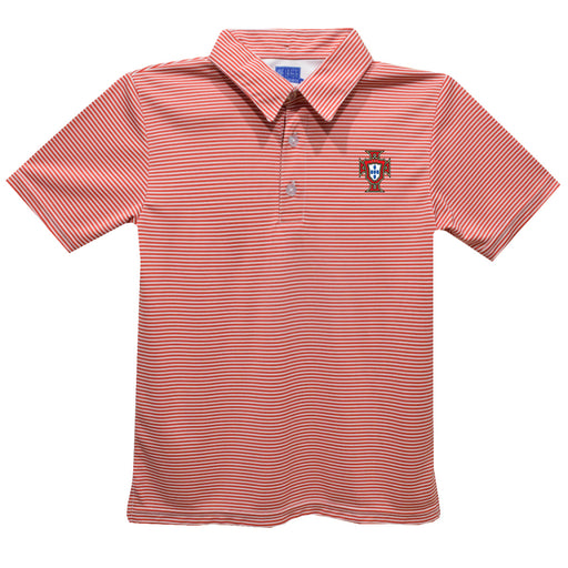 Portugal National Team Vive La Fete Pencil Stripe Polo - Red