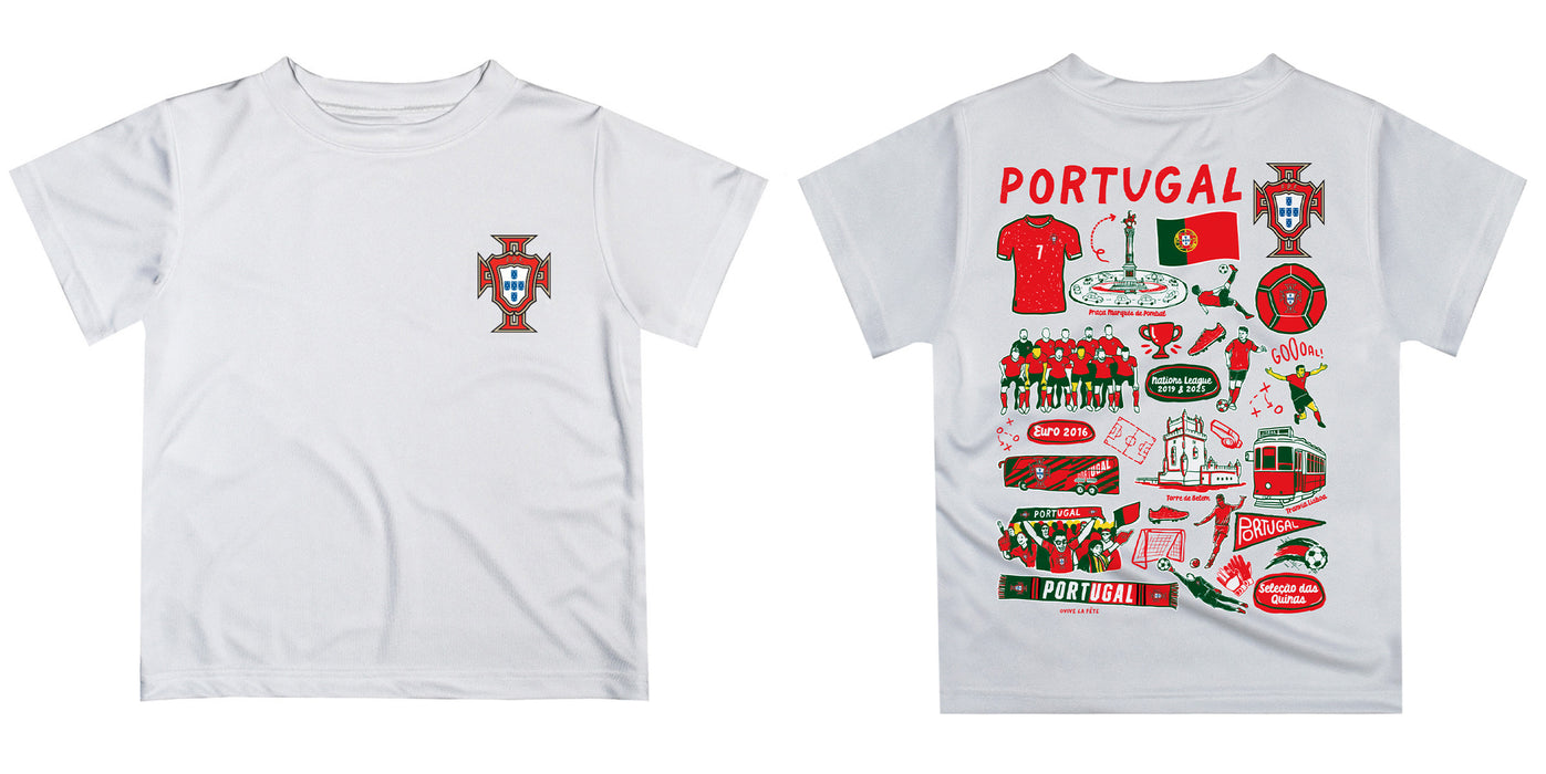 Federación Portuguesa de Futbol Impressions Artwork Boys White Short Sleeve Tee - Vive La Fête - Online Apparel Store