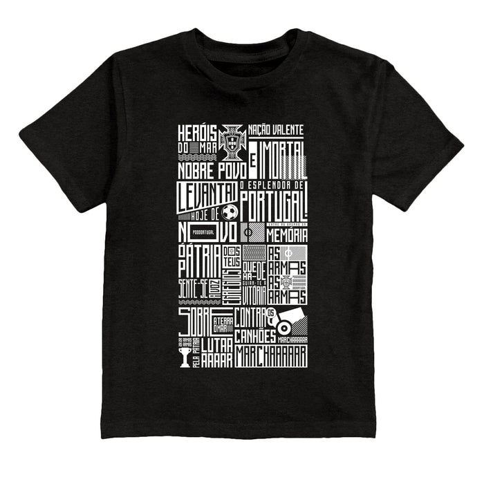 Federación Portuguesa de Futbol Youth Cotton T-Shirt Black