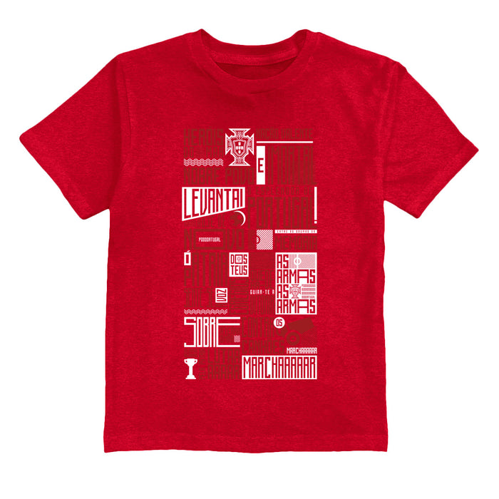 Federación Portuguesa de Futbol Youth Cotton T-Shirt Red