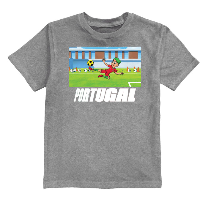 Federación Portuguesa de Futbol Youth Cotton T-Shirt Gray