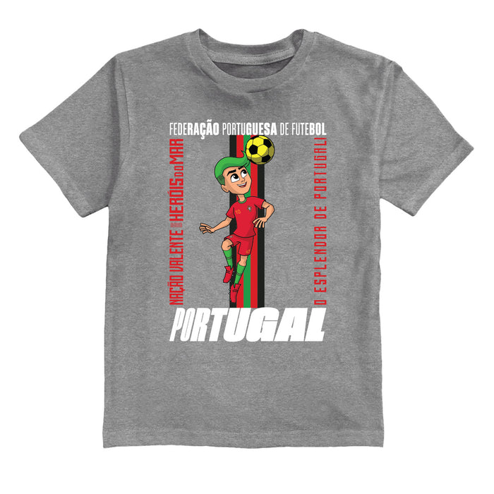 Federación Portuguesa de Futbol Youth Cotton T-Shirt Gray
