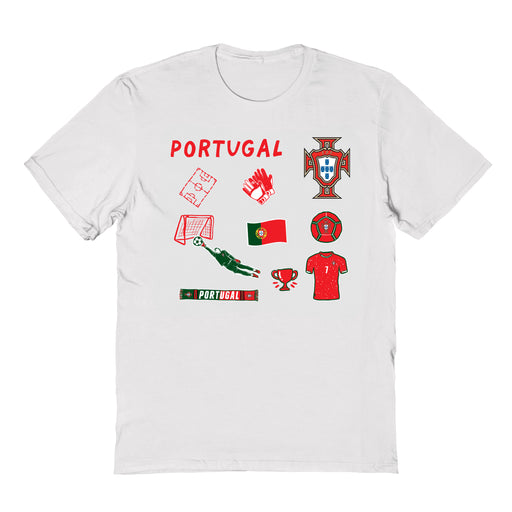 Federación Portuguesa de Futbol Youth Cotton Impressions Artwork T-Shirt White