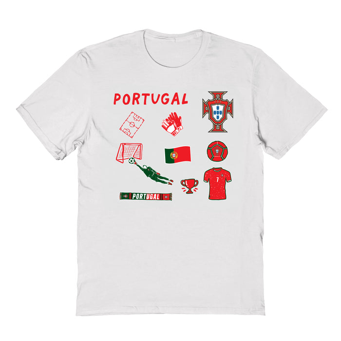 Federación Portuguesa de Futbol Youth Cotton Impressions Artwork T-Shirt White