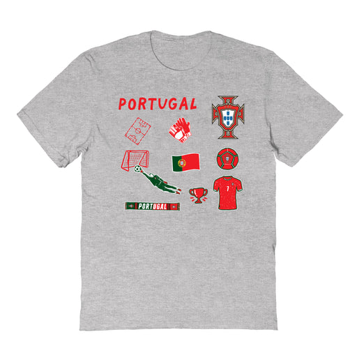 Federación Portuguesa de Futbol Youth Cotton Impressions Artwork T-Shirt Gray