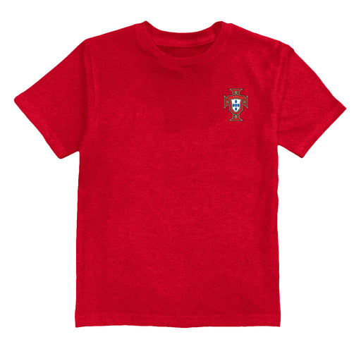 Federación Portuguesa de Futbol Impressions Artwork Red Youth Cotton T-Shirt