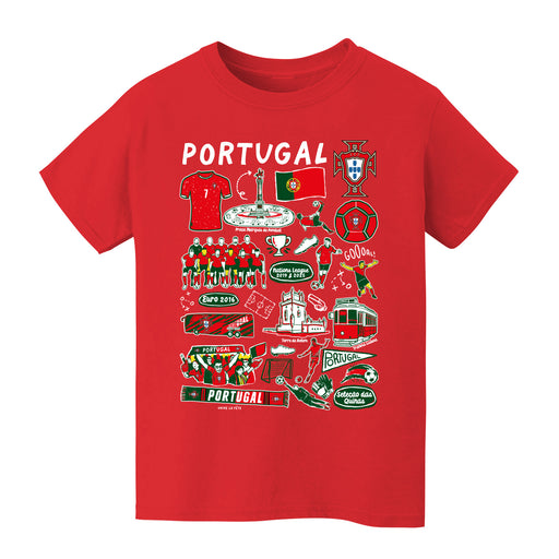 Federación Portuguesa de Futbol Youth Cotton T-Shirt Red