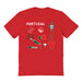 Federación Portuguesa de Futbol Youth Cotton Impressions Artwork T-Shirt Red