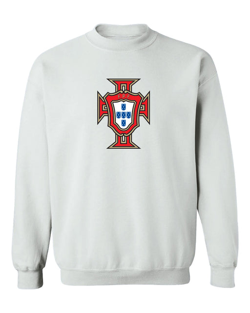 Federación Portuguesa de Futbol Womens White Cotton Crewneck Pullover Sweatshirt