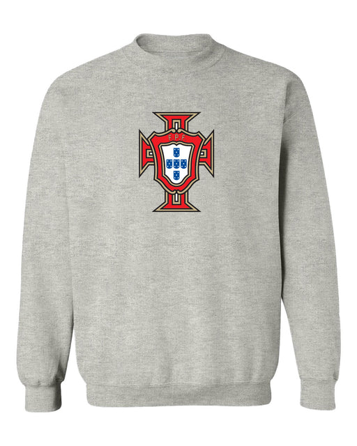 Federación Portuguesa de Futbol Womens Gray Cotton Crewneck Pullover Sweatshirt