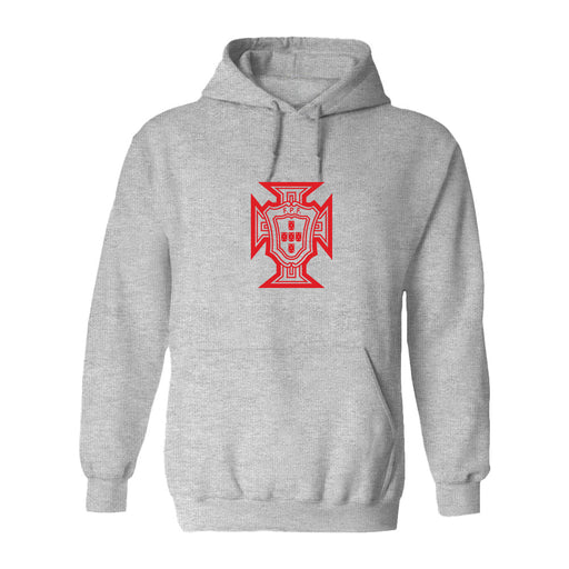 Federación Portuguesa de Futbol Womens Gray Cotton Crewneck Pullover Sweatshirt