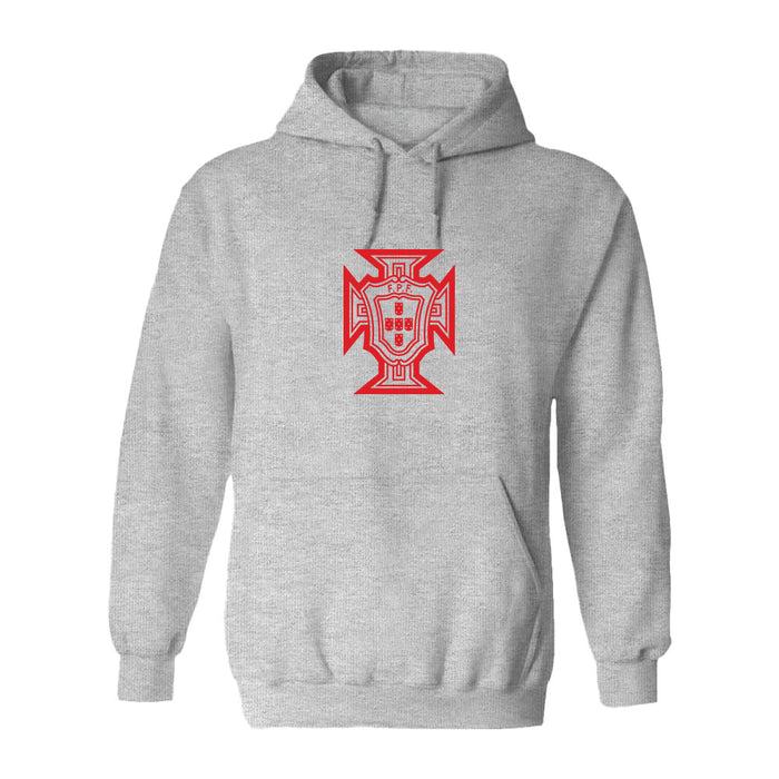 Federación Portuguesa de Futbol Womens Gray Cotton Crewneck Pullover Sweatshirt