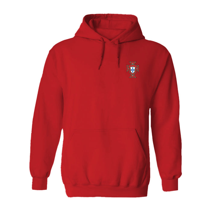 Federación Portuguesa de Futbol Womens Red Pullover Cotton Hoodie
