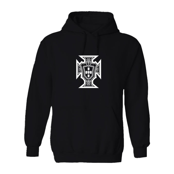 Federación Portuguesa de Futbol Womens Black Cotton Crewneck Pullover Sweatshirt