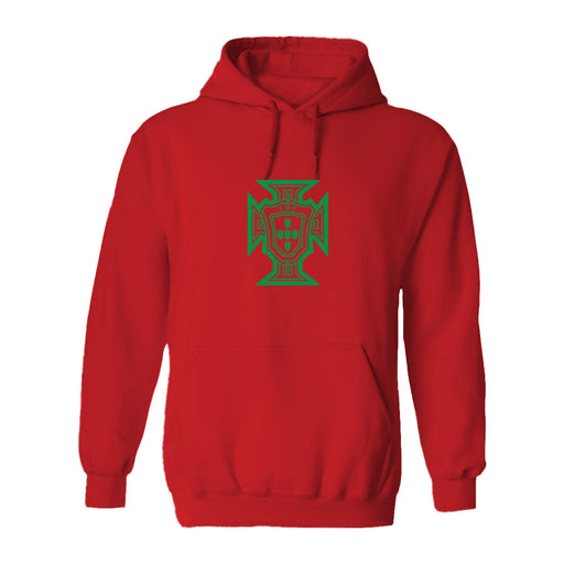 Federación Portuguesa de Futbol Womens Red Cotton Crewneck Pullover Sweatshirt