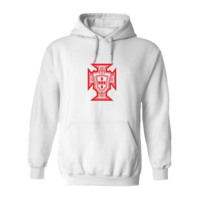 Federación Portuguesa de Futbol Womens White Cotton Crewneck Pullover Sweatshirt