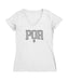 Federación Portuguesa de Futbol Women's V-neck Fitted Cotton T-Shirt White