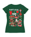 Federación Portuguesa de Futbol Women's V-neck Fitted Cotton T-Shirt Green - Vive La Fête - Online Apparel Store