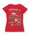 Federación Portuguesa de Futbol Women's V-neck Fitted Cotton T-Shirt Red - Vive La Fête - Online Apparel Store