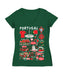 Federación Portuguesa de Futbol Women's V-neck Fitted Cotton T-Shirt Green