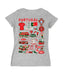 Federación Portuguesa de Futbol Women's V-neck Fitted Cotton T-Shirt Gray - Vive La Fête - Online Apparel Store