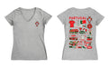 Federación Portuguesa de Futbol Women's V-neck Fitted Cotton T-Shirt Gray - Vive La Fête - Online Apparel Store