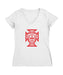 Federación Portuguesa de Futbol Women's V-neck Fitted Cotton T-Shirt White