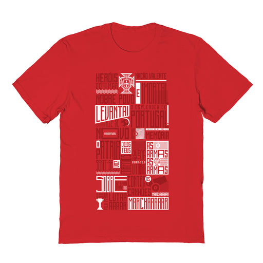 Federación Portuguesa de Futbol Womens Red Cotton Tshirt