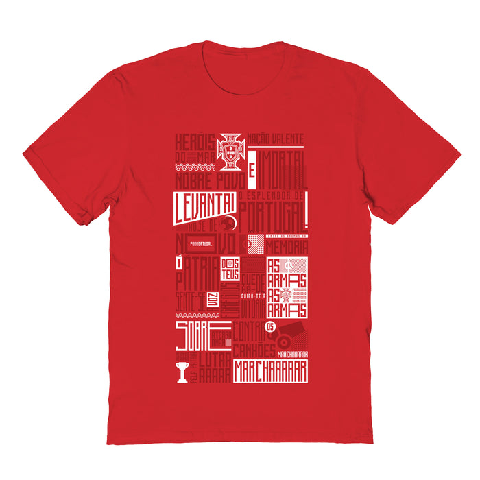 Federación Portuguesa de Futbol Womens Red Cotton Tshirt
