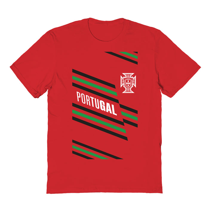 Federación Portuguesa de Futbol Womens Red Cotton Tshirt