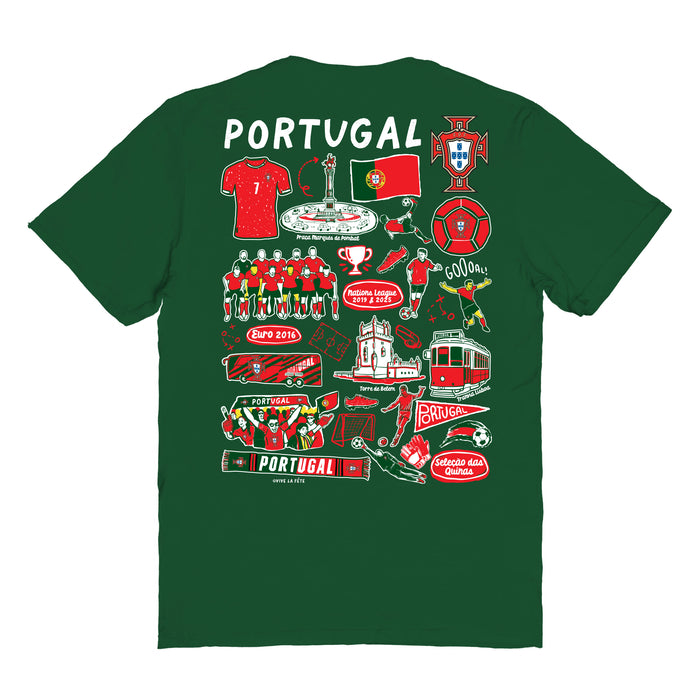 Federación Portuguesa de Futbol Womens Green Cotton Tshirt - Vive La Fête - Online Apparel Store