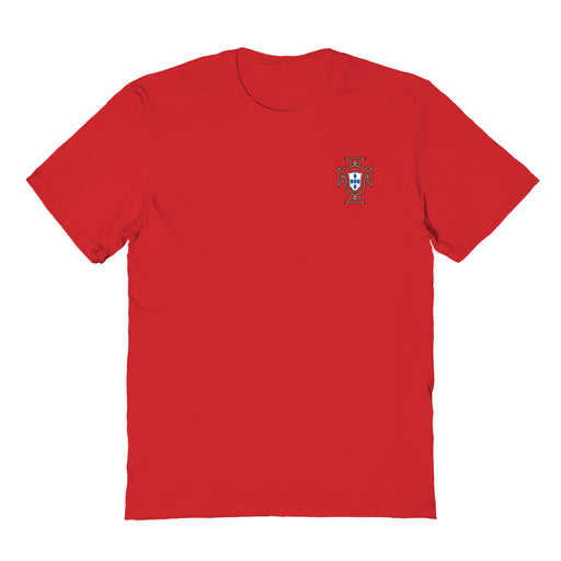 Federación Portuguesa de Futbol Womens Red Cotton Tshirt