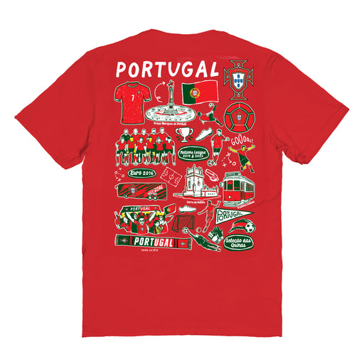 Federación Portuguesa de Futbol Womens Red Cotton Tshirt - Vive La Fête - Online Apparel Store