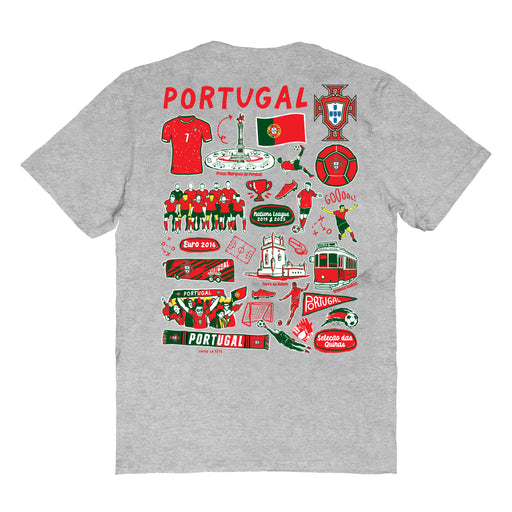 Federación Portuguesa de Futbol Womens Gray Cotton Tshirt - Vive La Fête - Online Apparel Store