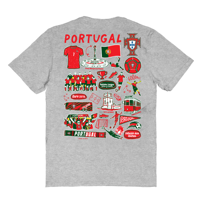 Federación Portuguesa de Futbol Womens Gray Cotton Tshirt - Vive La Fête - Online Apparel Store