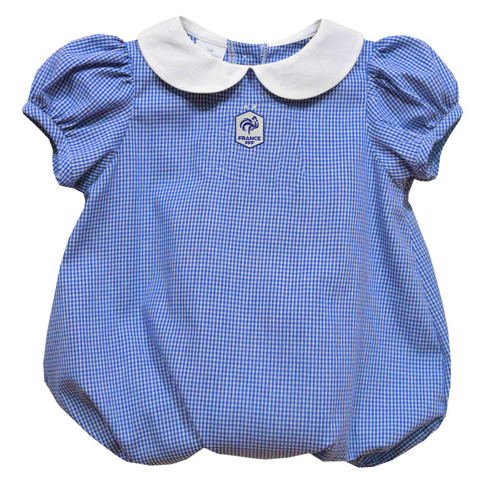 France National Team Vive La Fete Gingham Puffy Bubble Dress - Blue