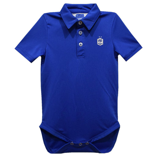 France National Team Vive La Fete Solid Polo Bodysuit - Blue