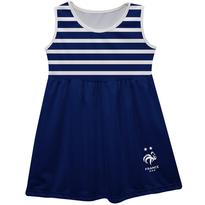 France National Team Stripes Navy Sleeveless Tank Dress