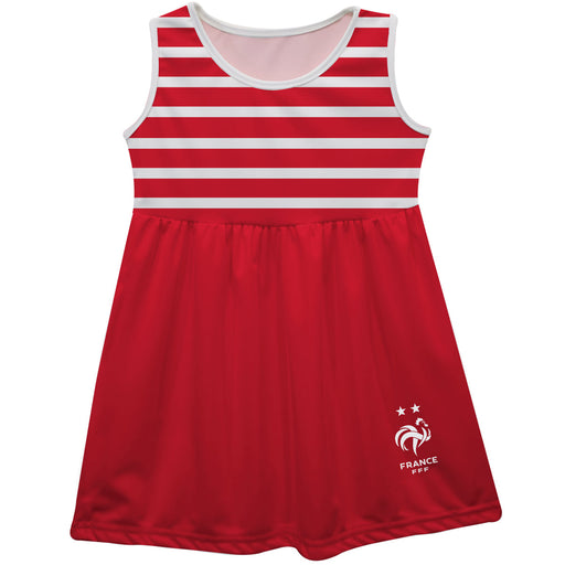 France National Team Stripes Red Sleeveless Tank Dress