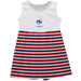 France National Team Flag Stripes White Sleeveless Tank Dress