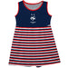 France National Team Flag Stripes Navy Sleeveless Tank Dress