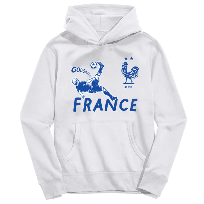 France National Team Youth White Pullover Cotton Hoodie