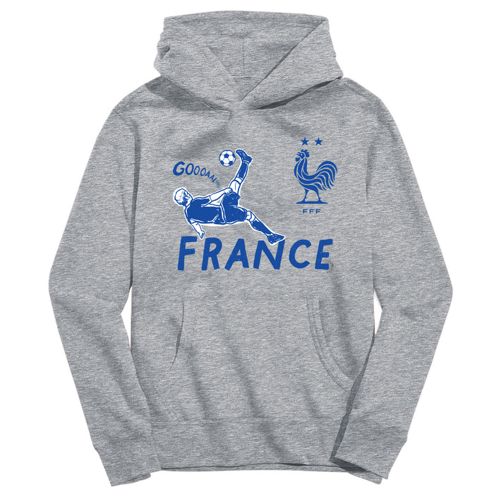 France National Team Youth Grey Pullover Cotton Hoodie