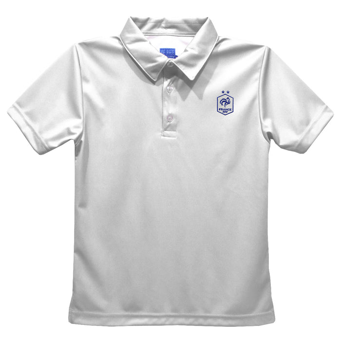 France National Team Vive La Fete Solid Polo - White