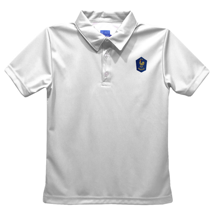 France National Team Vive La Fete Solid Polo - White