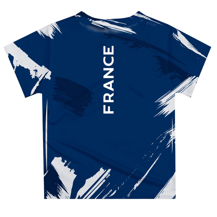 France National Team Paint Brush Boys Game Day Navy Short Sleeve Tee - Vive La Fête - Online Apparel Store