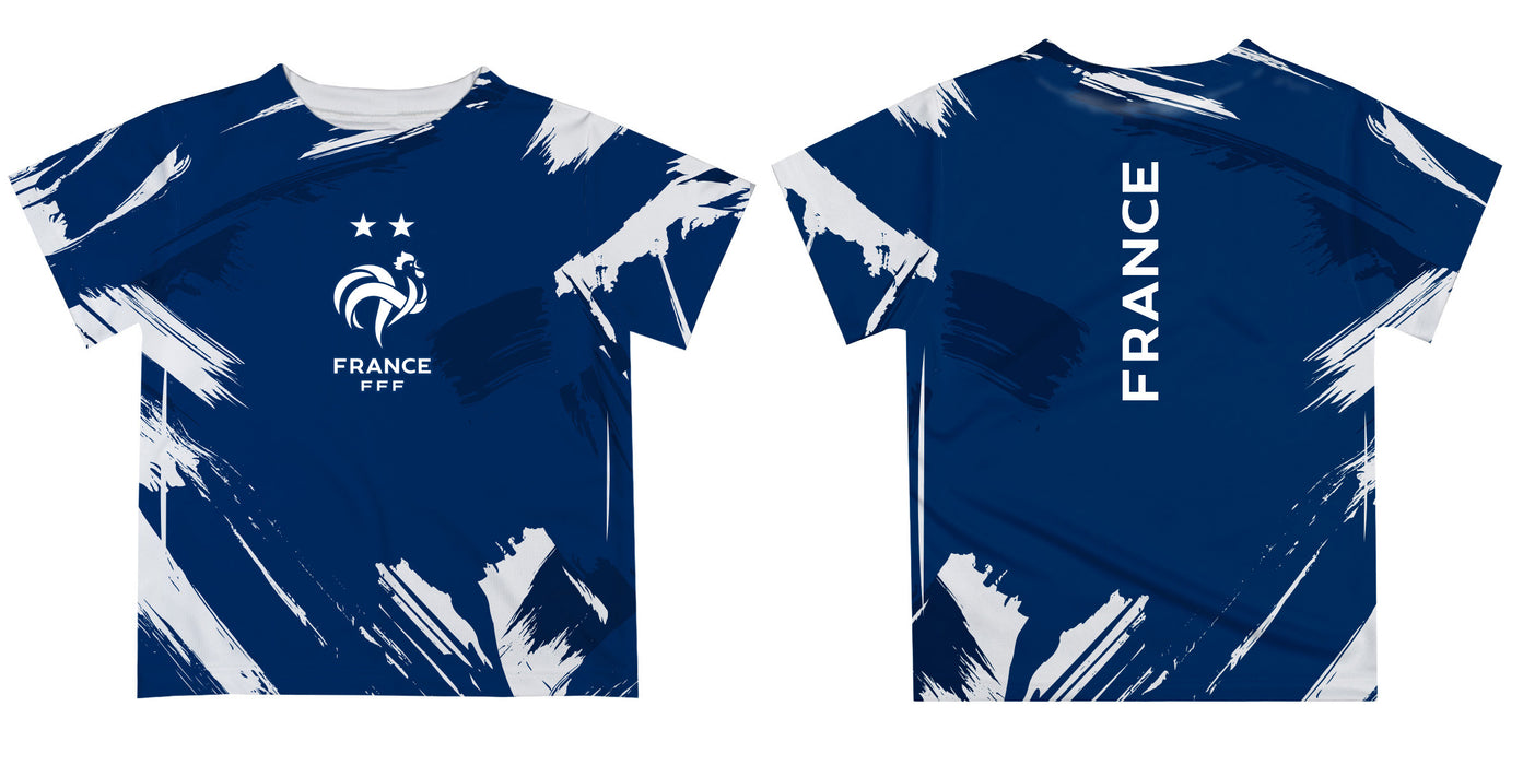 France National Team Paint Brush Boys Game Day Navy Short Sleeve Tee - Vive La Fête - Online Apparel Store