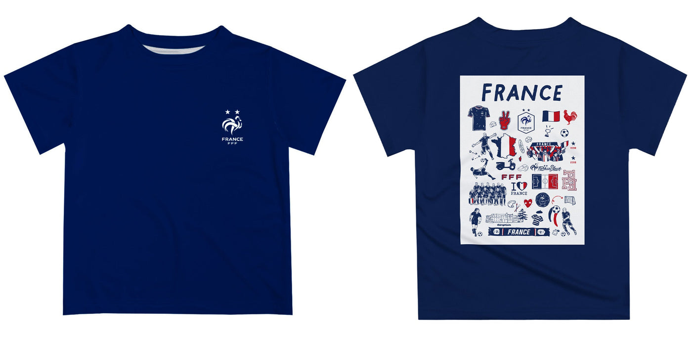 France National Team Impressions Artwork Boys Short Sleeve Tee - Vive La Fête - Online Apparel Store