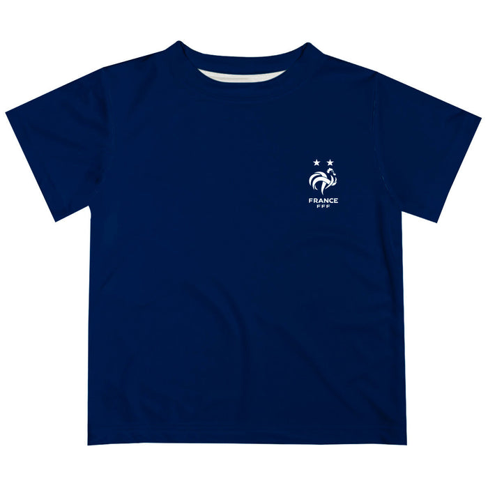 France National Team Impressions Artwork Boys Navy Short Sleeve Tee