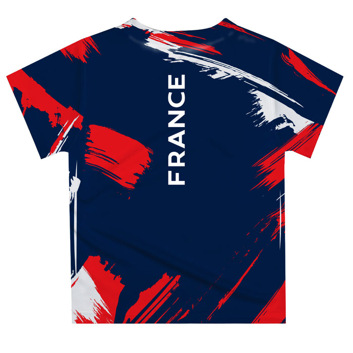 France National Team Impressions Artwork Boys Navy Short Sleeve Tee